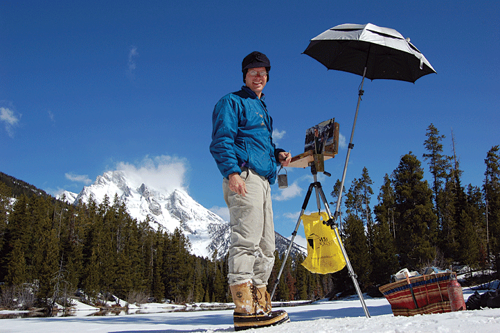 Aaron Schuerr's plein air painting setup 