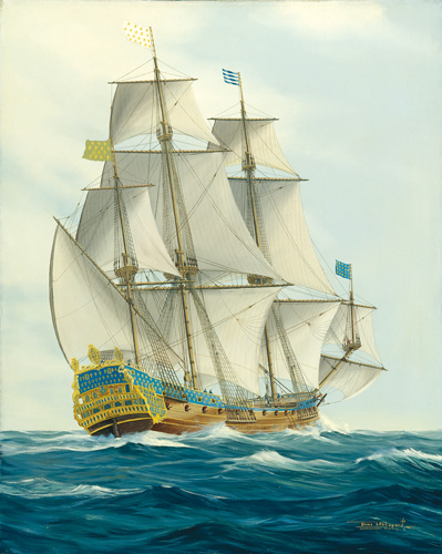 "S. Luis" by Hans Skalagard | Historical Paintings of Naval Ships