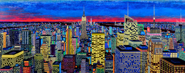 New York City painting by Tom Bacher in daylight