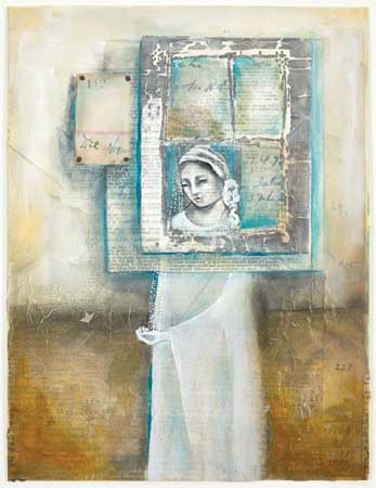 (mixed media art by Pam Carriker