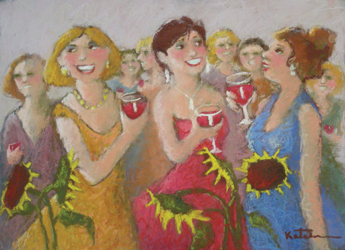 Girls’ Night Out (pastel) by Carole Katchen  | pastel painting