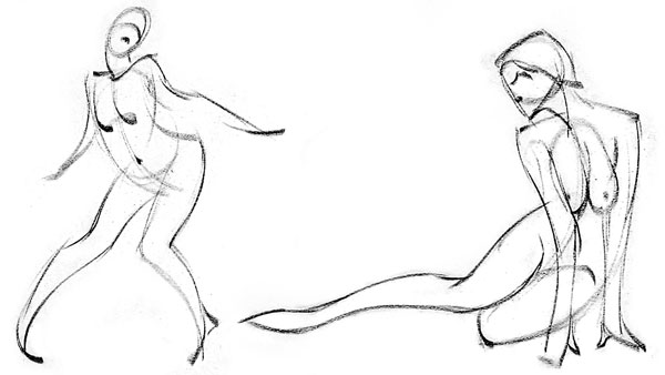 Figure drawing tips for gestural drawing