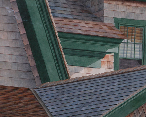 Shingle Style 2007, watercolor, 14 x 17. Collection the artist.