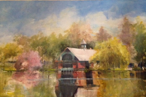 watercolor landscape_Harlem Meer Spring_Carole McDermott | artistsnetwork.com