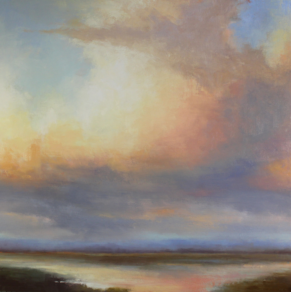 Wetlands Sunset by Scott Gellatly, oil painting, 2012.