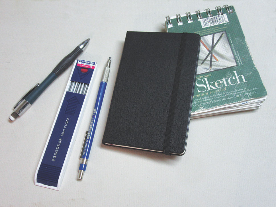 Travel Sketch Tools | How to sketch people at the airport, feature from Artists Magazine