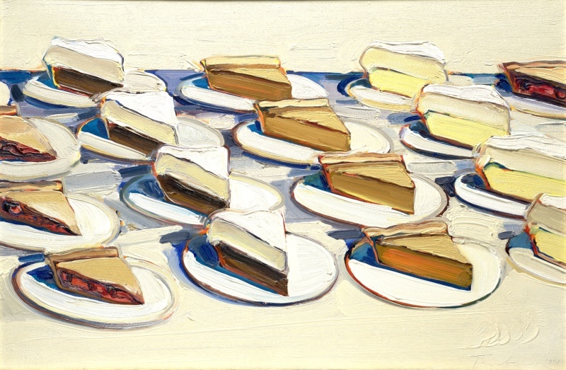 For Pi Day: Pies, Pies, Pies by Wayne Thiebaud, 1961