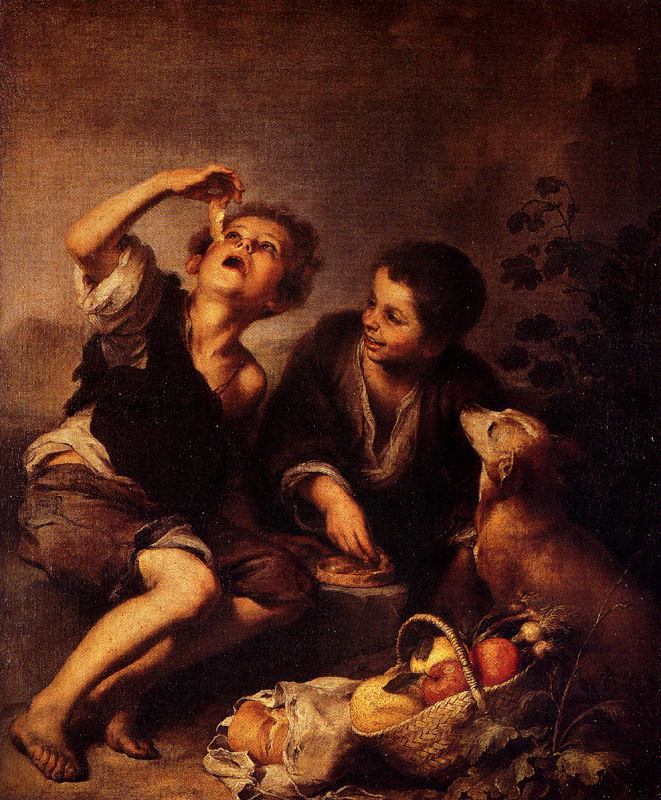 Children Eating a Pie by Bartolome Esteban Murillo, 1670-75