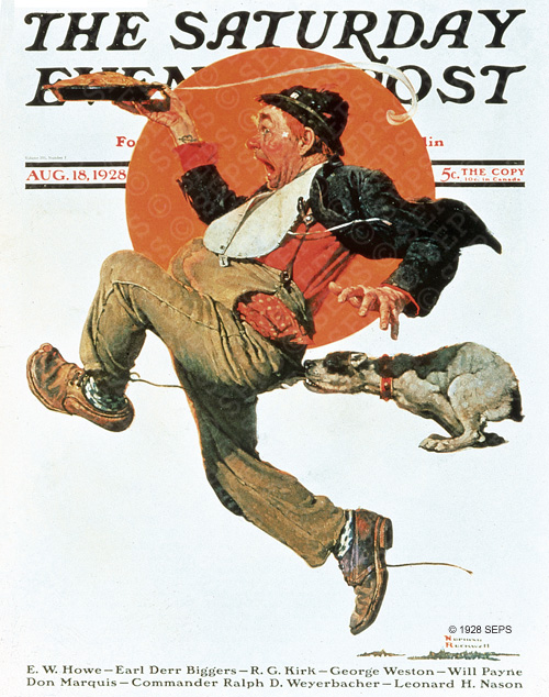 Hobo Stealing Pie by Norman Rockwell, 1928