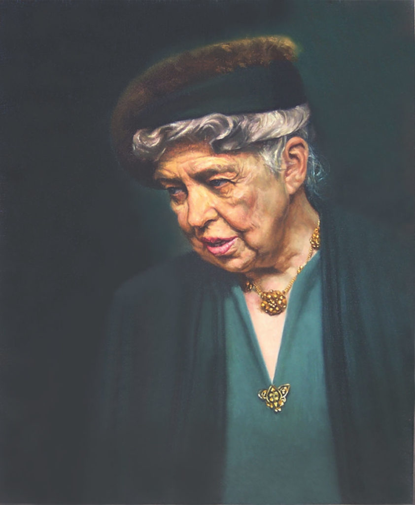 Mrs. Eleanor Roosevelt by Daniel E. Greene | Oil Painting | Portraiture | Portraits | Artists Network